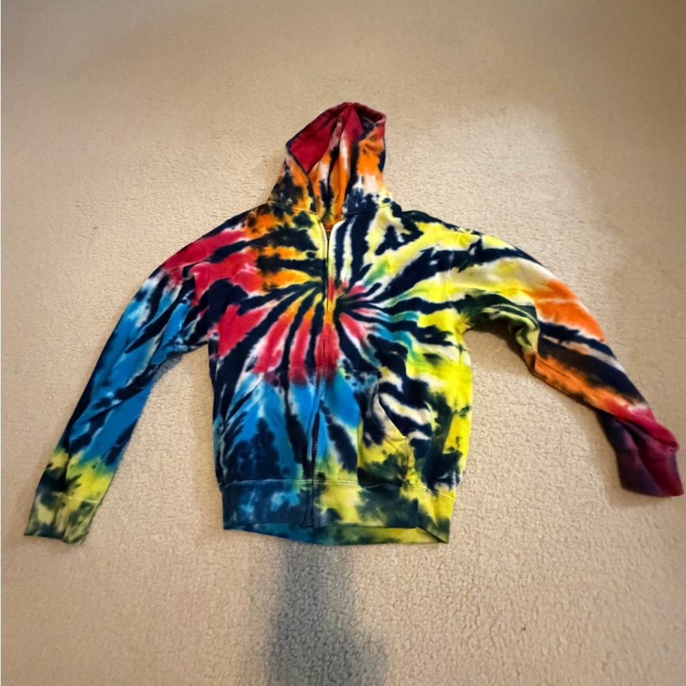 Vibrant Tie-Dye Women's Zip-Up Jacket
